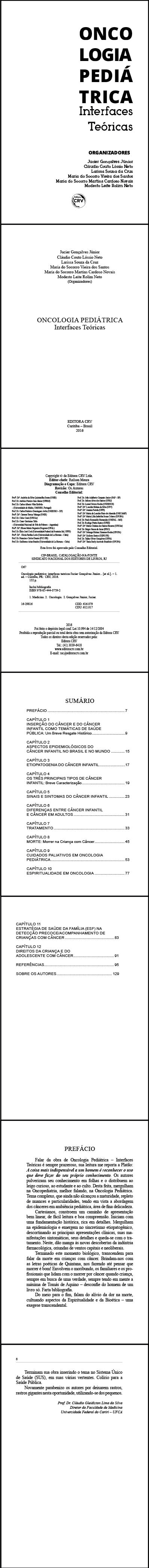 ONCOLOGIA PEDIÁTRICA:<br>Interfaces Teóricas